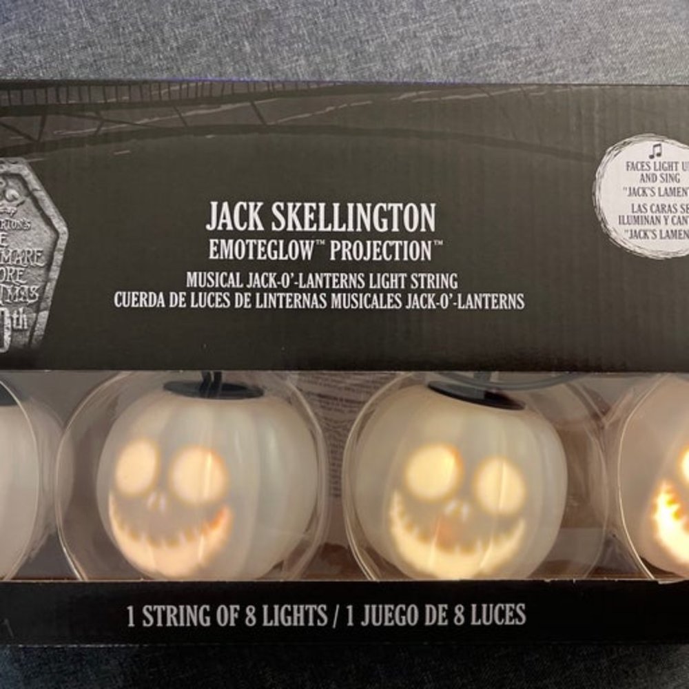 Motion Sensor THE NIGHTMARE BEFORE CHRISTMAS PUMPKIN STRING LIGHTS